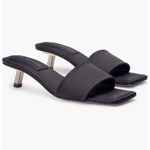 Good American Black Flats with Gold Accents